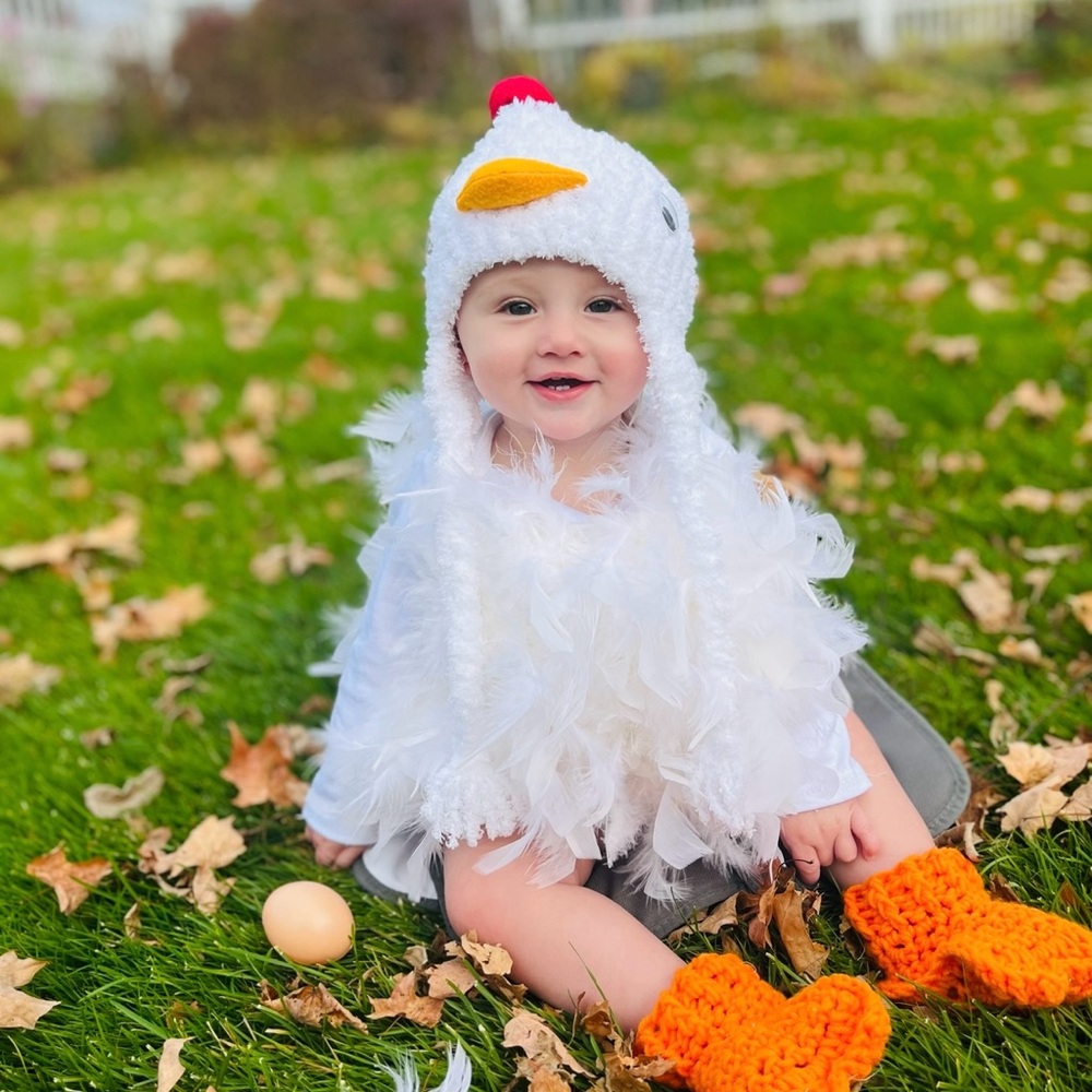 Adorable White Chicken Costume for Kids